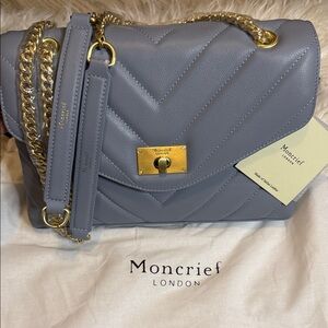 BNWT!!!Moncrief London Women's Lavender Leather Shoulder Bag